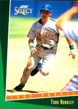 #293 Todd Hundley - New York Mets - 1993 Select Baseball