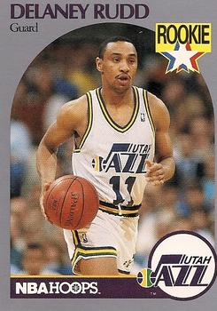 #293 Delaney Rudd - Utah Jazz - 1990-91 Hoops Basketball