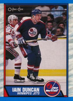 #293 Iain Duncan - Winnipeg Jets - 1989-90 O-Pee-Chee Hockey