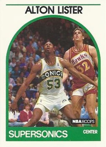 #293 Alton Lister - Seattle SuperSonics - 1989-90 Hoops Basketball