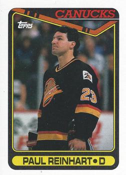#293 Paul Reinhart - Vancouver Canucks - 1990-91 Topps Hockey