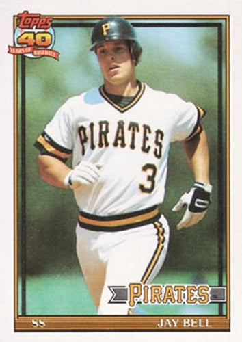 #293 Jay Bell - Pittsburgh Pirates - 1991 Topps Baseball