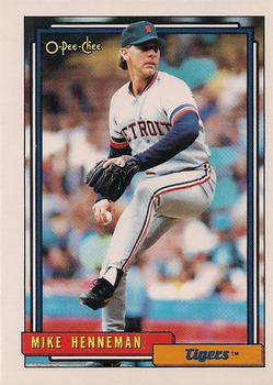 #293 Mike Henneman - Detroit Tigers - 1992 O-Pee-Chee Baseball