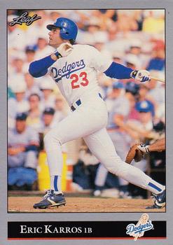 #293 Eric Karros - Los Angeles Dodgers - 1992 Leaf Baseball