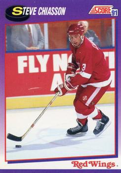 #293 Steve Chiasson - Detroit Red Wings - 1991-92 Score American Hockey
