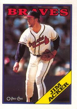 #293 Jim Acker - Atlanta Braves - 1988 O-Pee-Chee Baseball