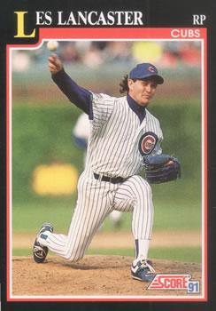 #293a Les Lancaster - Chicago Cubs - 1991 Score Baseball