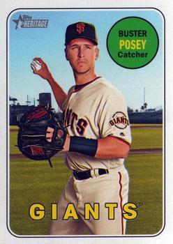#293 Buster Posey - San Francisco Giants - 2018 Topps Heritage Baseball