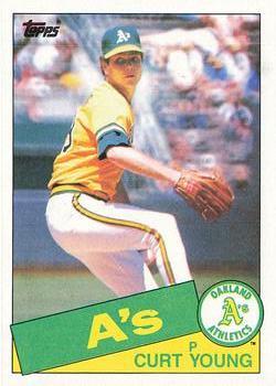 #293 Curt Young - Oakland Athletics - 1985 Topps Baseball