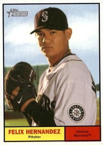 #293 Felix Hernandez - Seattle Mariners - 2010 Topps Heritage Baseball