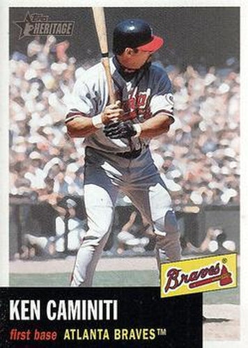 #293 Ken Caminiti - Atlanta Braves - 2002 Topps Heritage Baseball