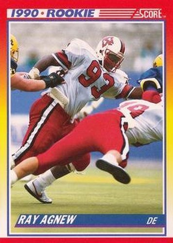 #293 Ray Agnew - NC State Wolfpack - 1990 Score Football