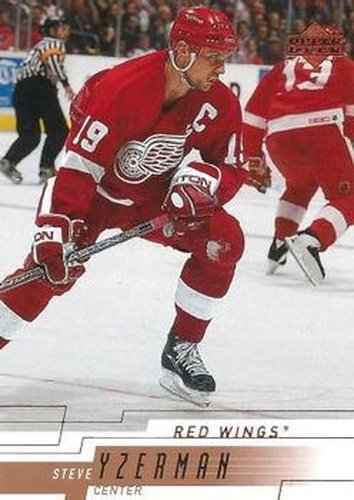 #293 Steve Yzerman - Detroit Red Wings - 2000-01 Upper Deck Hockey