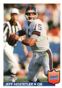 #293 Jeff Hostetler - New York Giants - 1992 Fleer Football