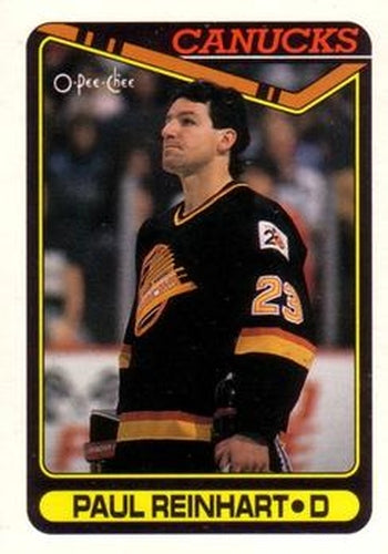 #293 Paul Reinhart - Vancouver Canucks - 1990-91 O-Pee-Chee Hockey