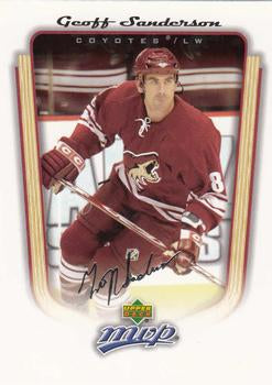 #293 Geoff Sanderson - Phoenix Coyotes - 2005-06 Upper Deck MVP Hockey