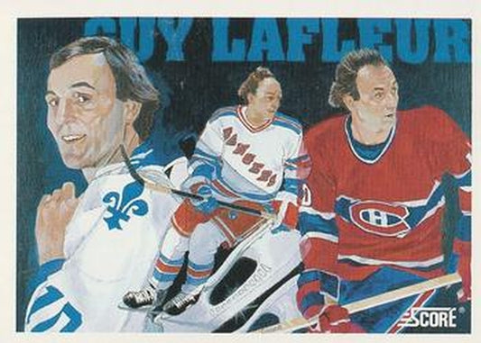 #293 Guy Lafleur Tribute A Hall of Famer - Montreal Canadiens - 1991-92 Score Canadian Bilingual Hockey