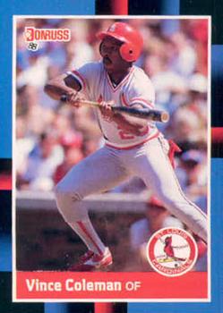 #293 Vince Coleman - St. Louis Cardinals - 1988 Donruss Baseball