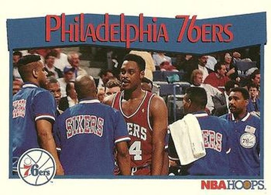 #293 Philadelphia 76ers - Philadelphia 76ers - 1991-92 Hoops Basketball