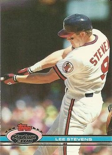 #293 Lee Stevens - California Angels - 1991 Stadium Club Baseball