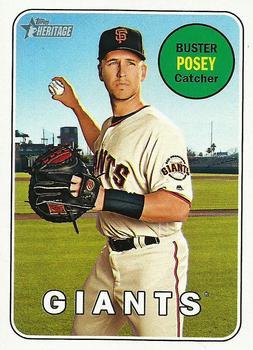 #293b Buster Posey - San Francisco Giants - 2018 Topps Heritage Baseball