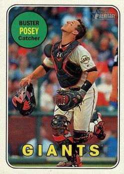 #293c Buster Posey - San Francisco Giants - 2018 Topps Heritage Baseball