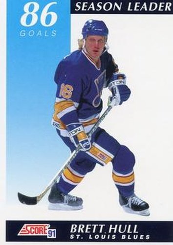 #294 Brett Hull - St. Louis Blues - 1991-92 Score Canadian Hockey