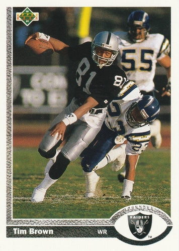 #294 Tim Brown - Los Angeles Raiders - 1991 Upper Deck Football