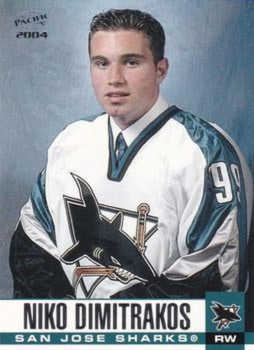 #294 Niko Dimitrakos - San Jose Sharks - 2003-04 Pacific Hockey
