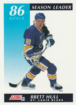 #294 Brett Hull - St. Louis Blues - 1991-92 Score Canadian Bilingual Hockey