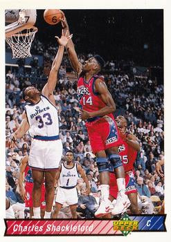 #294 Charles Shackleford - Philadelphia 76ers - 1992-93 Upper Deck Basketball