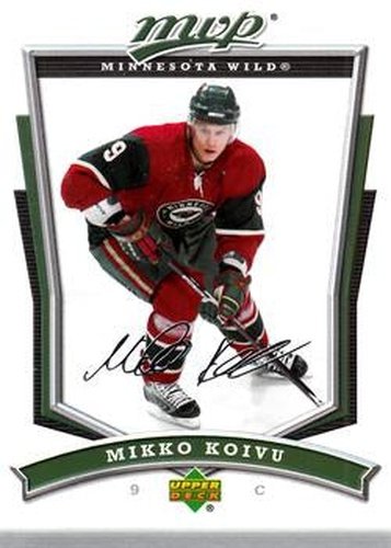 #294 Mikko Koivu - Minnesota Wild - 2007-08 Upper Deck MVP Hockey