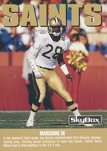 #294 Gene Atkins - New Orleans Saints - 1992 SkyBox Impact Football