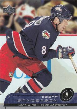 #294 Geoff Sanderson - Columbus Blue Jackets - 2002-03 Upper Deck Hockey