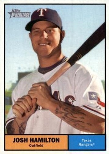 #294 Josh Hamilton - Texas Rangers - 2010 Topps Heritage Baseball