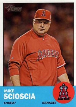 #294 Mike Scioscia - Los Angeles Angels - 2012 Topps Heritage Baseball