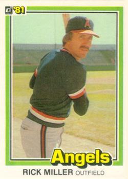 #294 Rick Miller - California Angels - 1981 Donruss Baseball