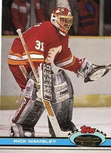 #294 Rick Wamsley - Calgary Flames - 1991-92 Stadium Club Hockey