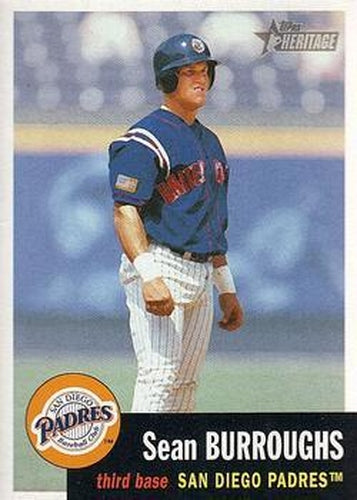#294 Sean Burroughs - San Diego Padres - 2002 Topps Heritage Baseball