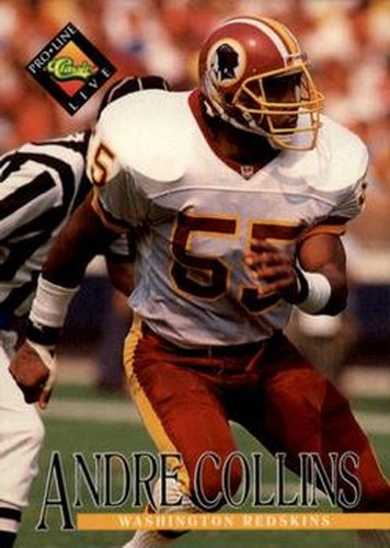 #294 Andre Collins - Washington Redskins - 1994 Pro Line Live Football