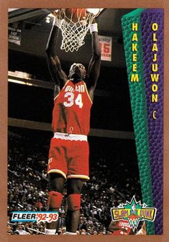 #294 Hakeem Olajuwon - Houston Rockets - 1992-93 Fleer Basketball