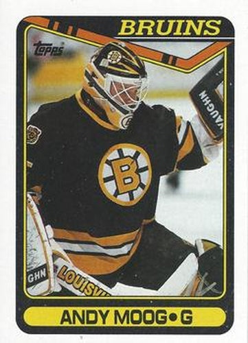 #294 Andy Moog - Boston Bruins - 1990-91 Topps Hockey
