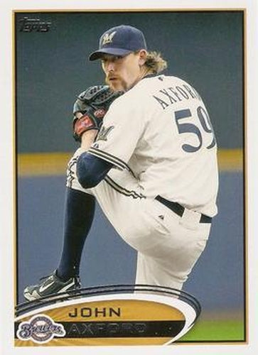 #294 John Axford - Milwaukee Brewers - 2012 Topps Baseball