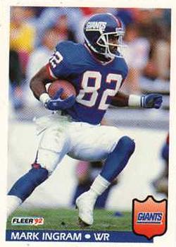 #294 Mark Ingram - New York Giants - 1992 Fleer Football