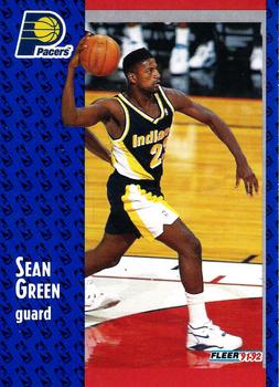 #294 Sean Green - Indiana Pacers - 1991-92 Fleer Basketball