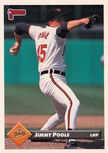#295 Jim Poole - Baltimore Orioles - 1993 Donruss Baseball