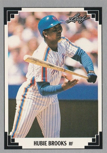 #295 Hubie Brooks - New York Mets - 1991 Leaf Baseball