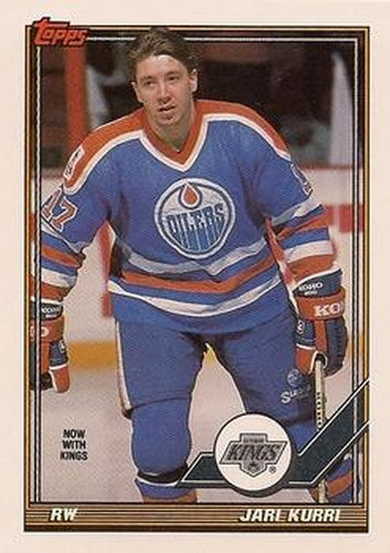 #295 Jari Kurri - Los Angeles Kings - 1991-92 Topps Hockey
