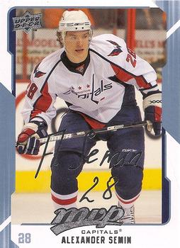 #295 Alexander Semin - Washington Capitals - 2008-09 Upper Deck MVP Hockey