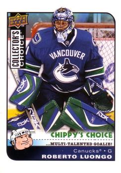 #295 Roberto Luongo - Vancouver Canucks - 2008-09 Collector's Choice Hockey